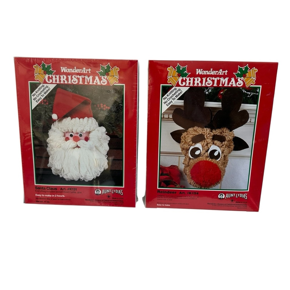 Christmas Santa and Reindeer Latch Hook Kits